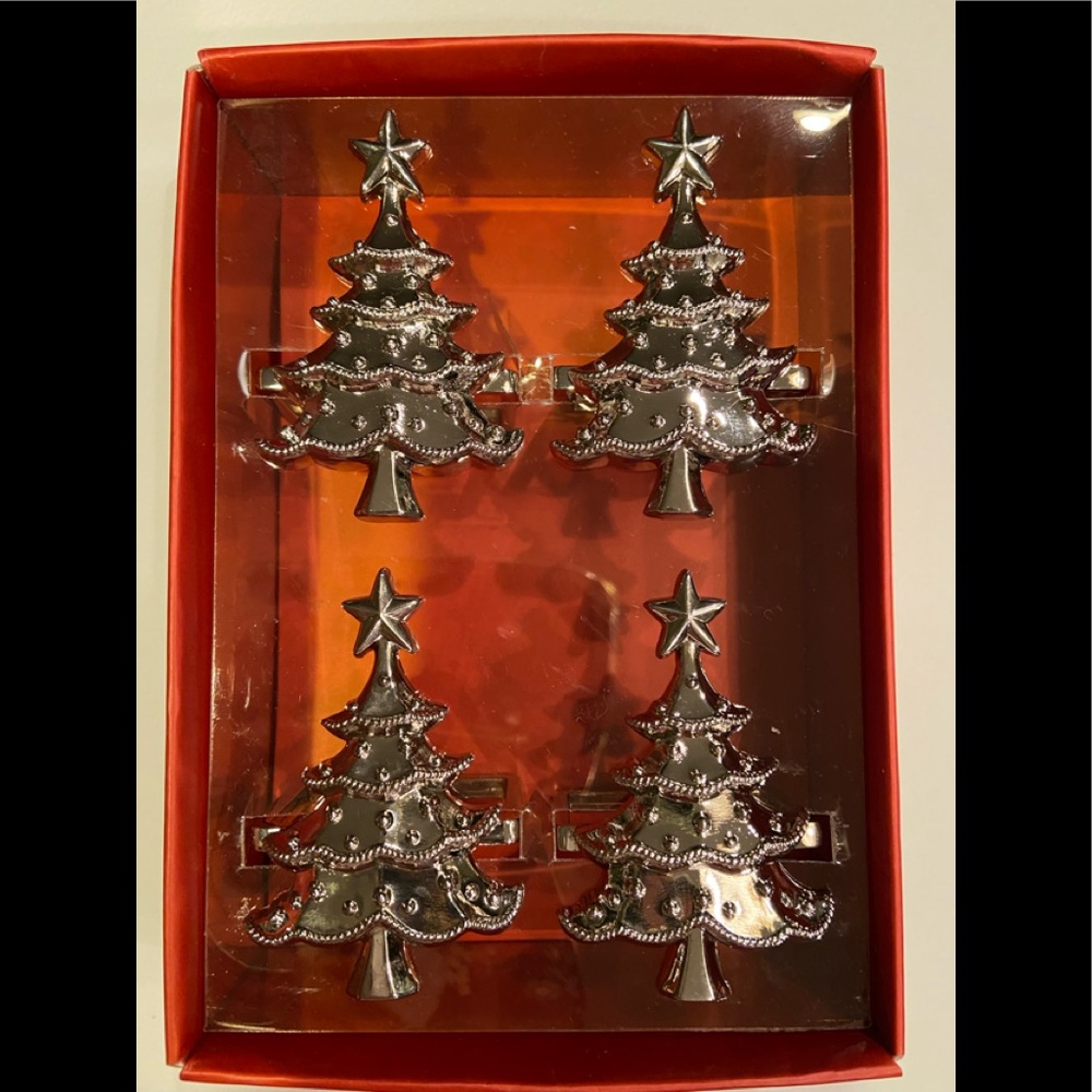 Set of 4 Napkin Rings by Lenox Holiday Noel